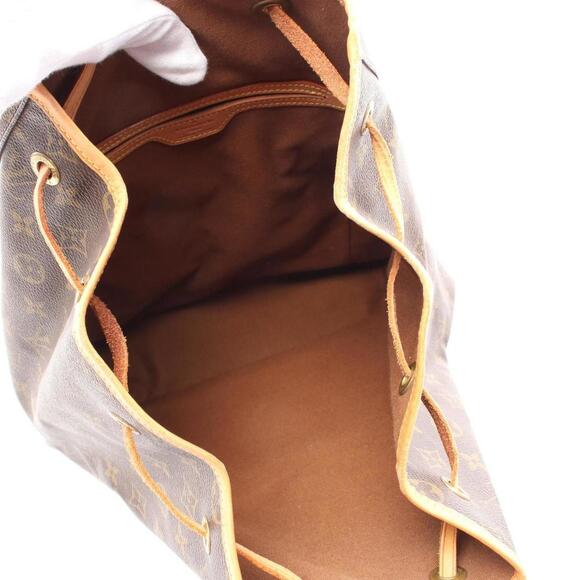 LOUIS VUITTON Brown Monogram Leather Backpack - Picture 4 of 11